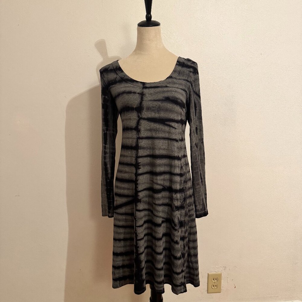 Karen by Karen Kane Grey Tie-Dye Stripe Midi Dress – Size S